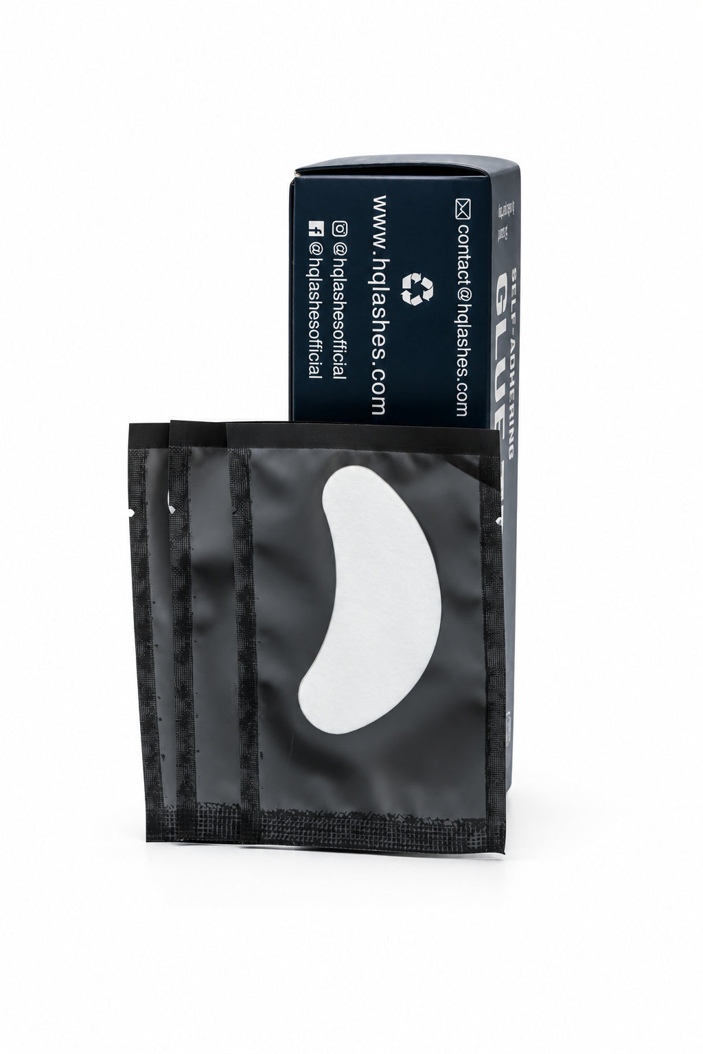 Patch-uri albe pentru ochi, pentru extensii de gene, HQ Lashes – ambalajul