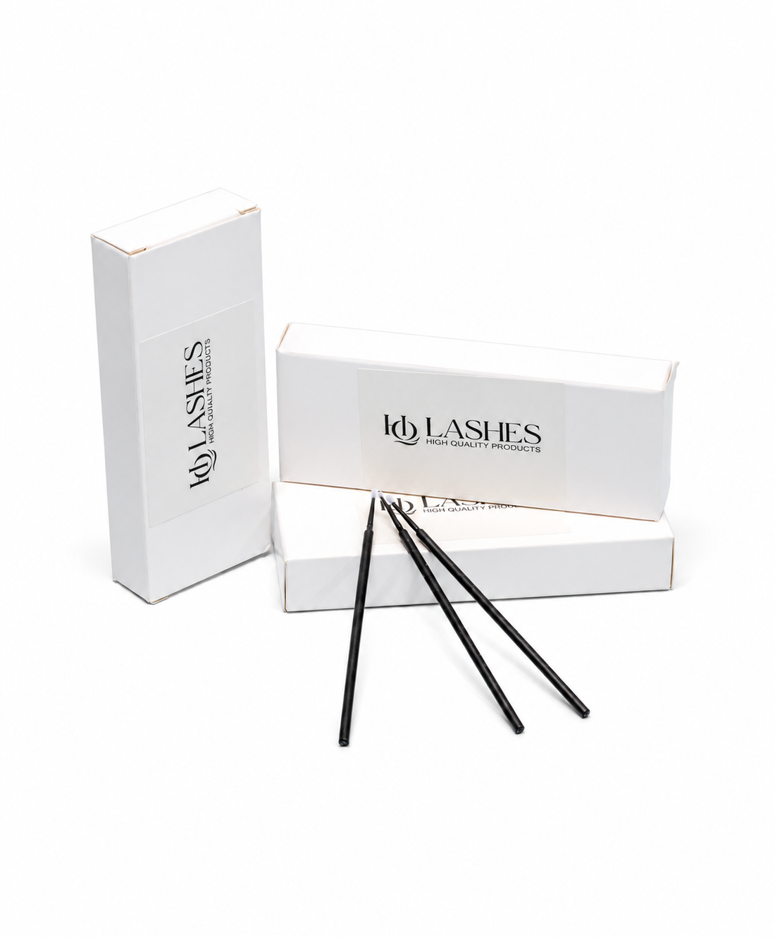 Aplicatoare Microbrush S pentru extensii de gene, HQ Lashes – cutii și aplicatoare