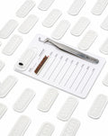 Suporturi de unică folosință pentru adeziv, extensii de gene, HQ Lashes – cu paleta și penseta